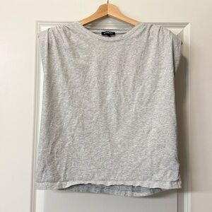 Express Light Gray Short Sleeve Top